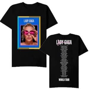 Lady Gaga Joanne Album Official Merchandise World Tour Black T-Shirt Size M